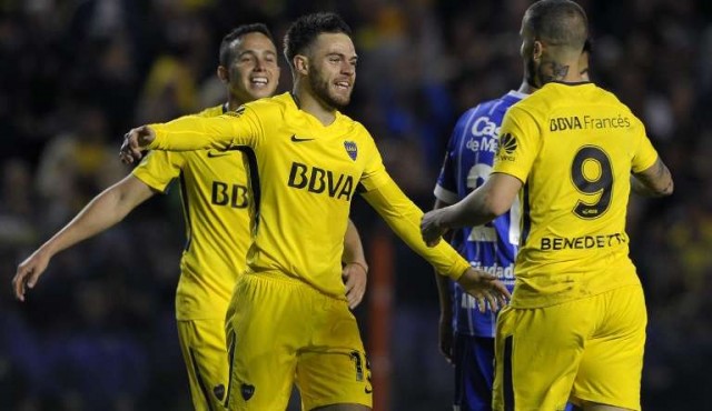 Nández anotó su primer gol en Boca
