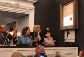Portal 180 - Una obra de Banksy se autodestruyó tras ser subastada