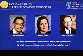 Portal 180 - Tres economistas ganan Nobel por trabajos sobre la pobreza