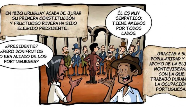 Viñetas de los primeros presidentes de Uruguay
