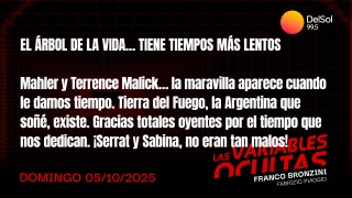 El árbol de la vida… tiene tiempos más lentos  - Programas completos - DelSol 99.5 FM